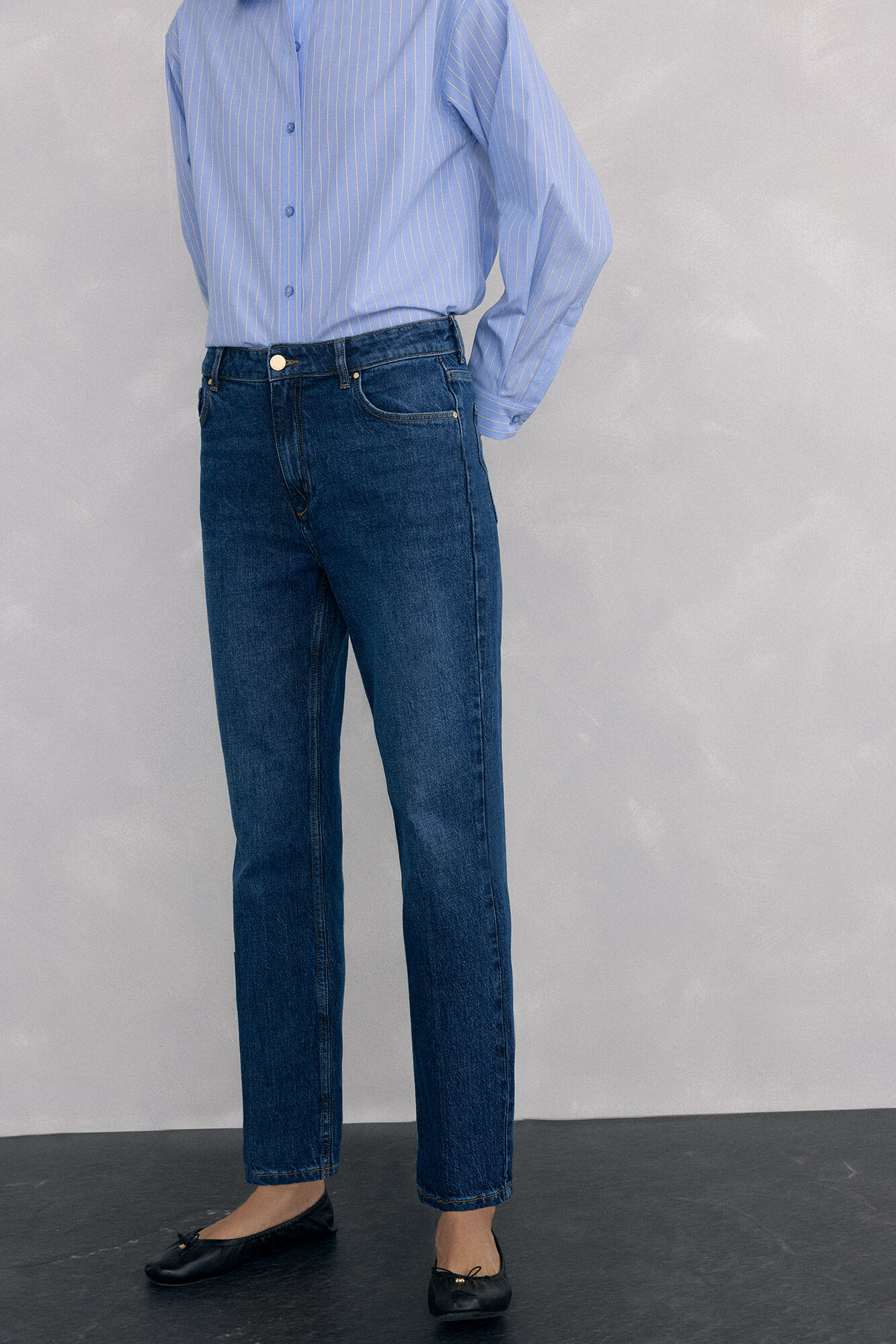 Pedro del Hierro Jeans rectos b&aacute;sicos Azul