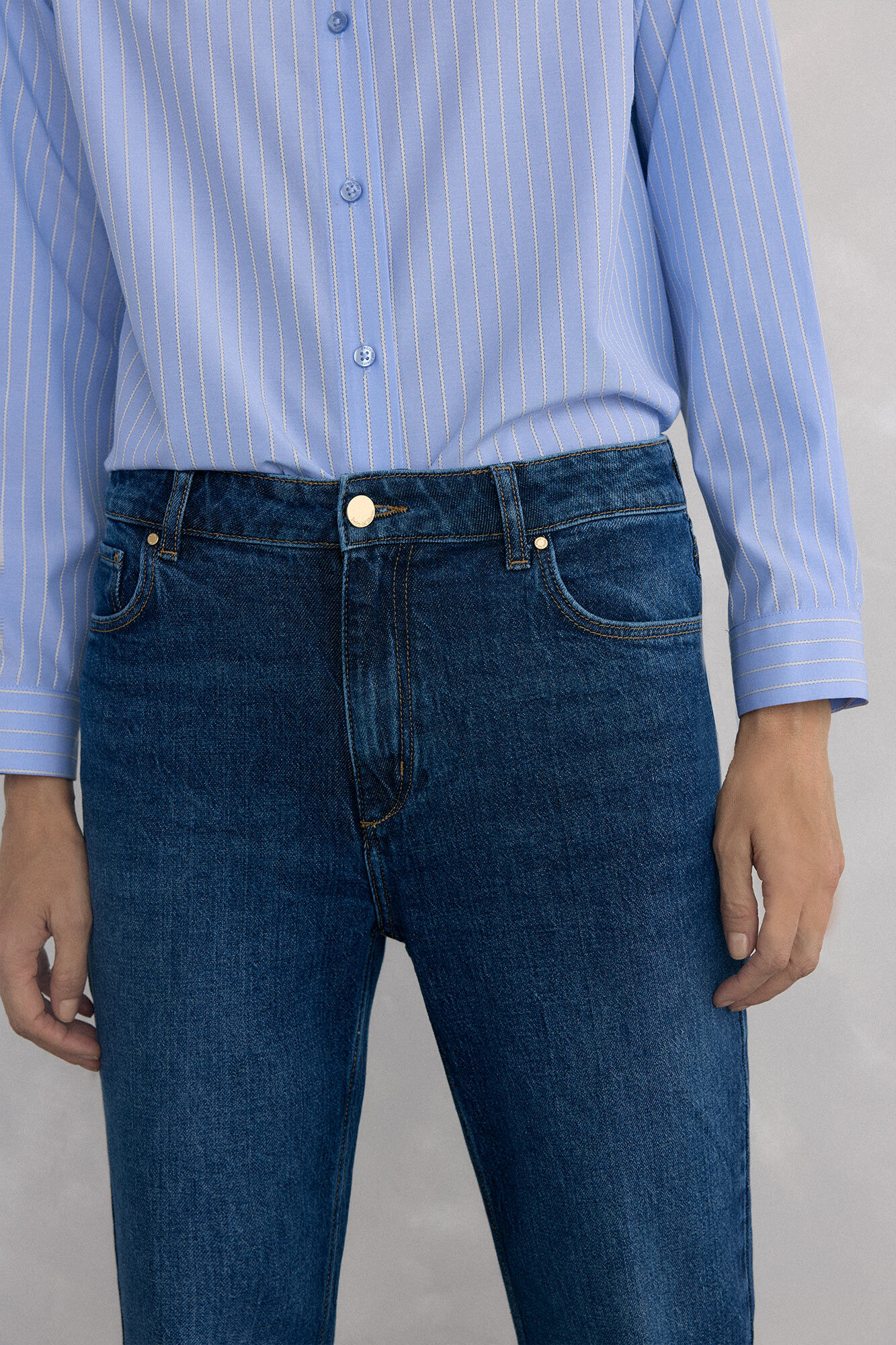 Pedro del Hierro Jeans rectos b&aacute;sicos Azul