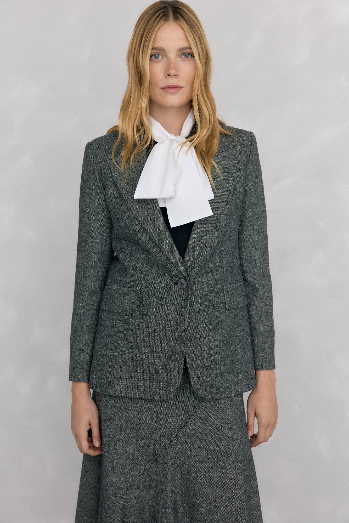 Pedro del Hierro Blazer de cheviot Gris