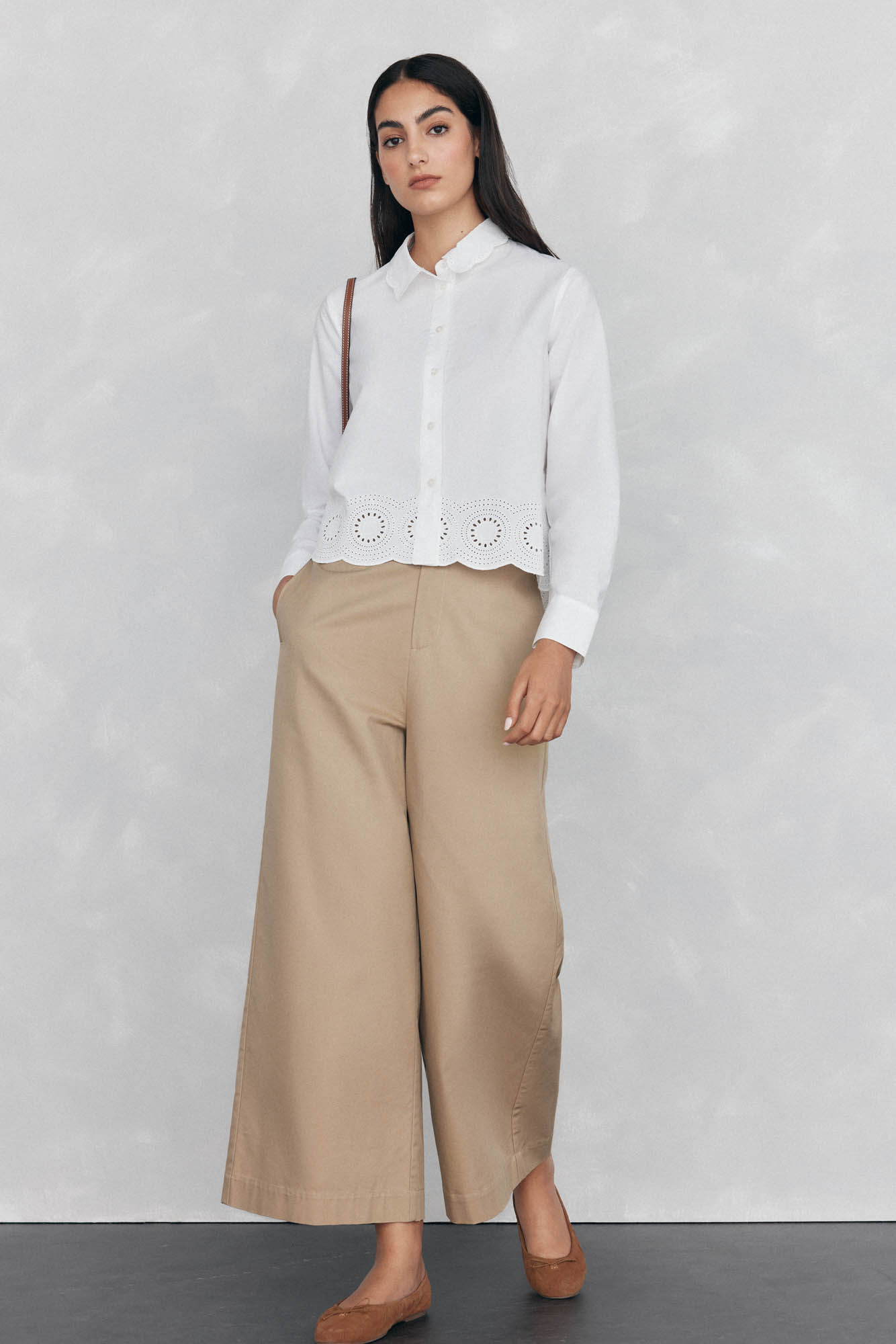 Pedro del Hierro Pantal&oacute;n recto Beige