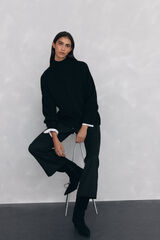 Pedro del Hierro Su&eacute;ter oversize cuello perkins Negro