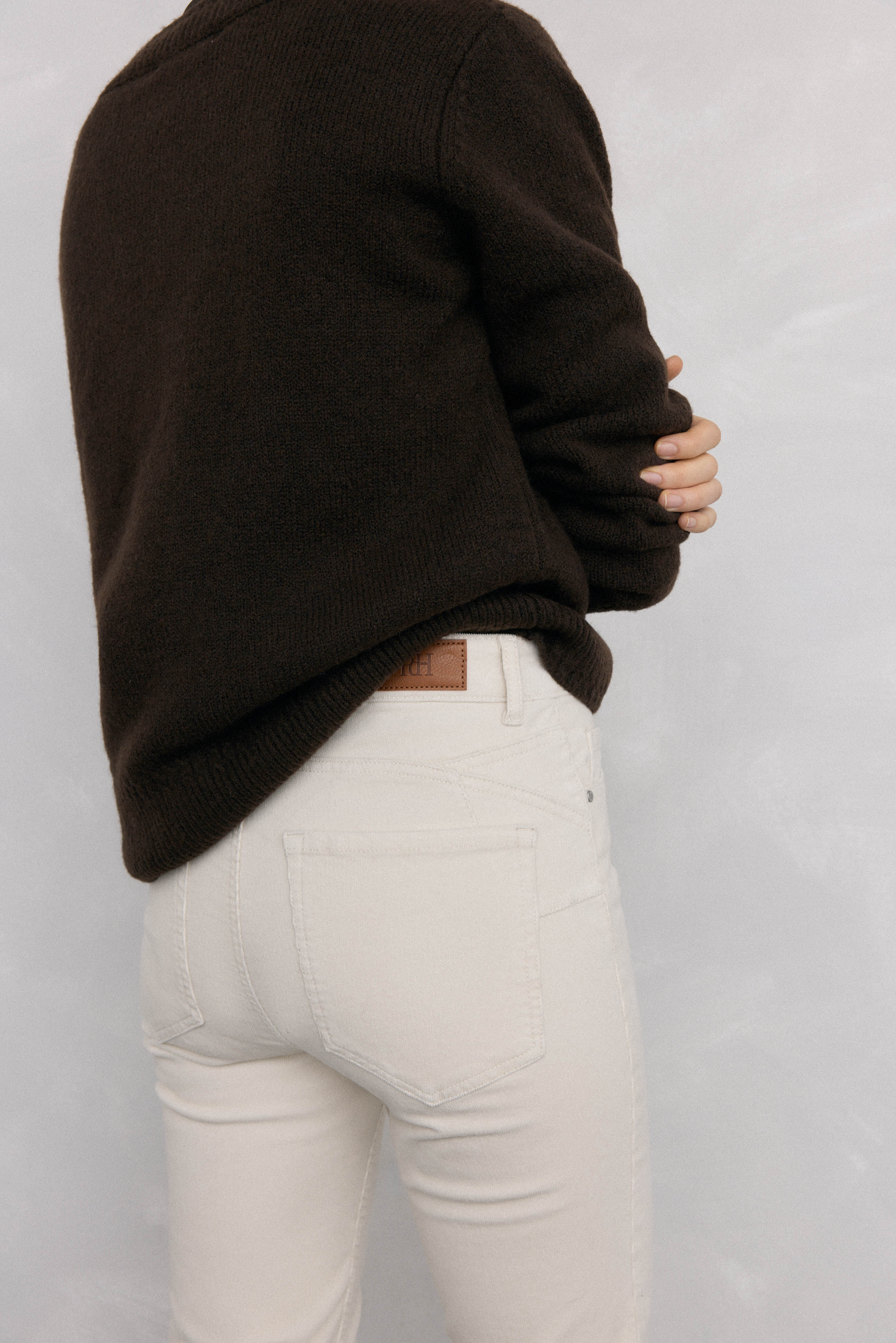Pedro del Hierro Pantalones pana push up Crudo