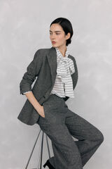 Pedro del Hierro Pantal&oacute;n recto de cheviot Gris