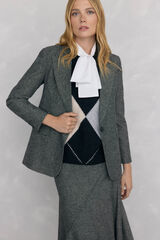 Pedro del Hierro Blazer de cheviot Gris