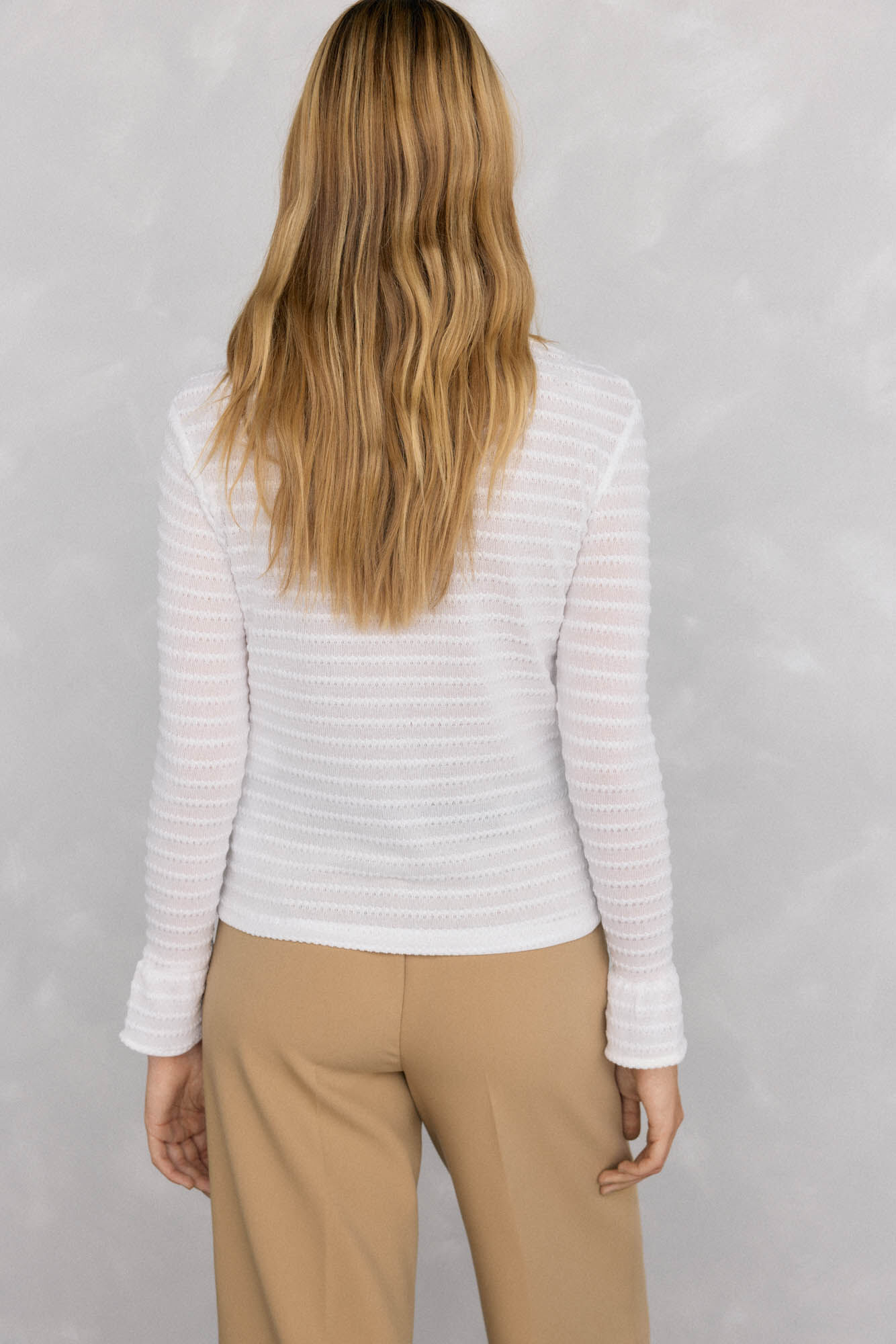Pedro del Hierro Playera fruncida de estructura Blanco