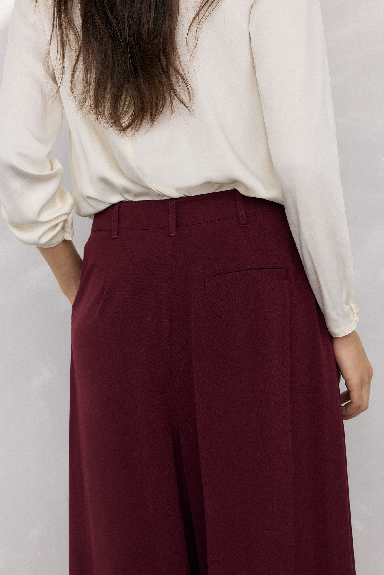 Pedro del Hierro Pantal&oacute;n falda Burdeos