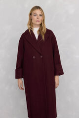 Pedro del Hierro Abrigo oversize Burdeos
