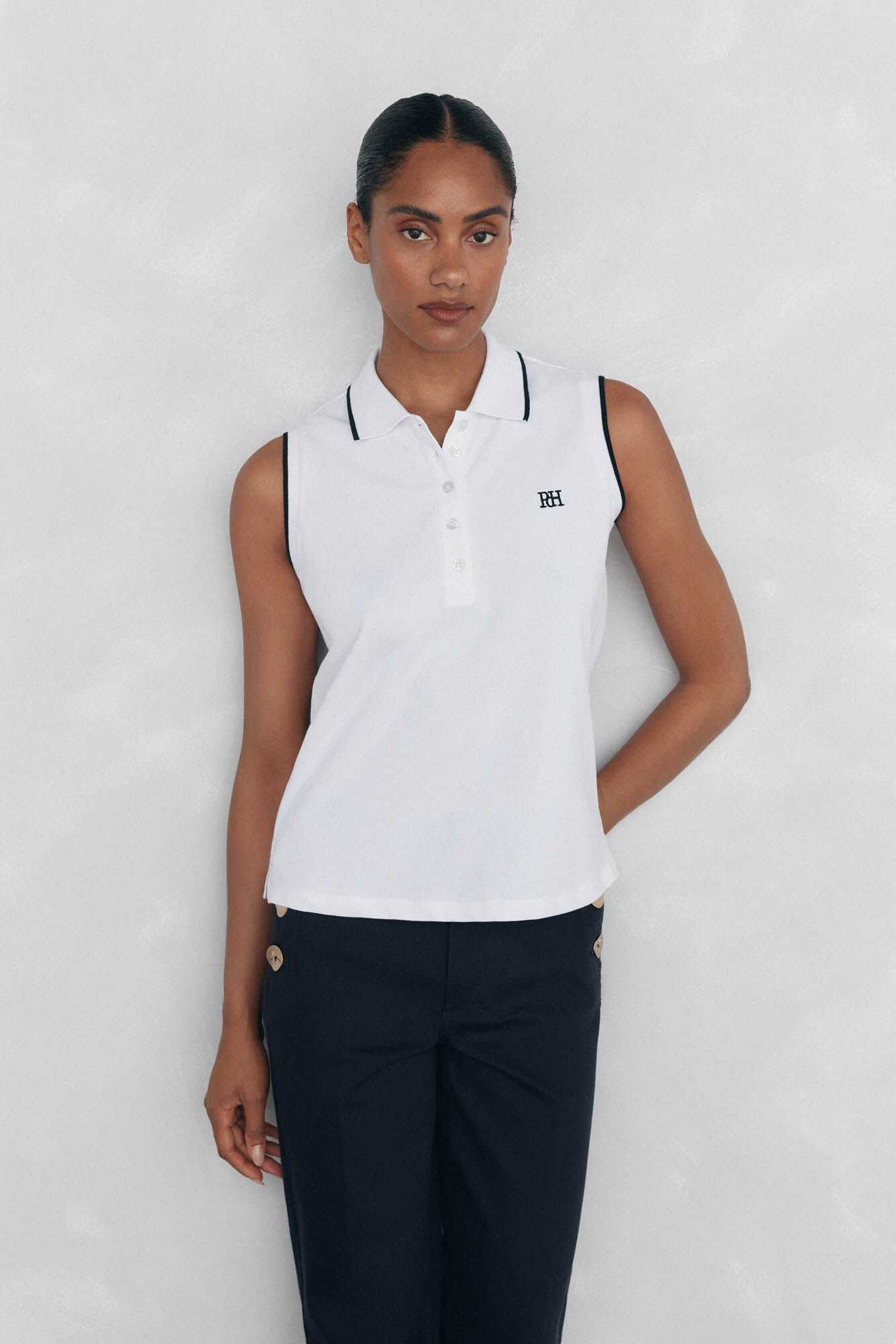 Pedro del Hierro Polo sin mangas contrastes