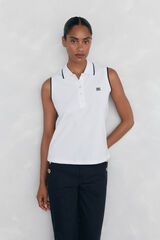 Pedro del Hierro Polo sin mangas contrastes Blanco