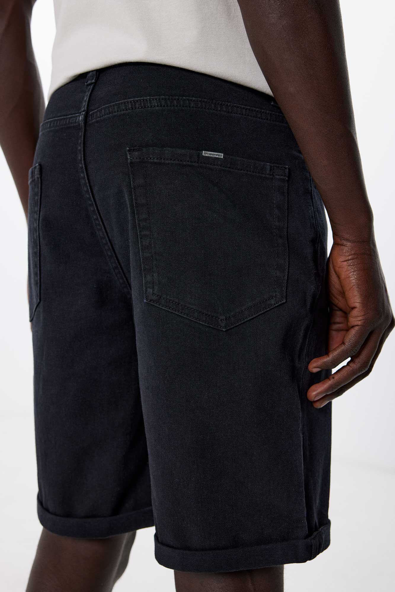 Springfield Bermuda denim b&aacute;sica negra negro