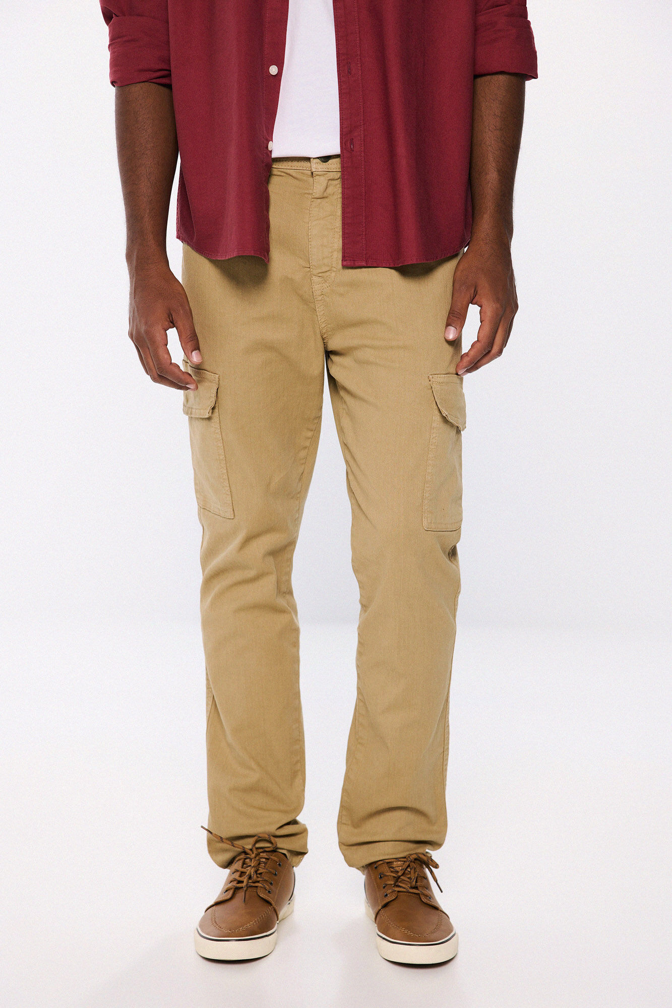 Springfield Pantal&oacute;n cargo lavado slim fit