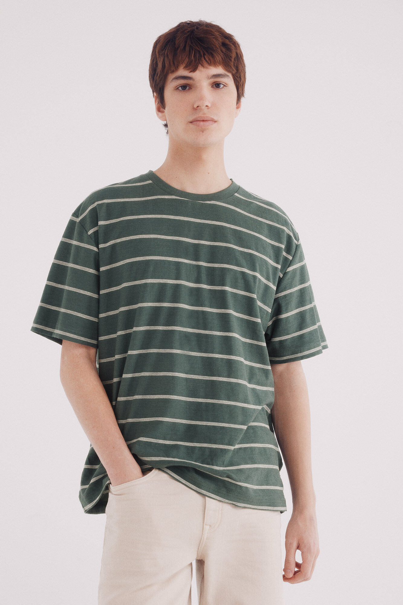 Springfield Playera algod&oacute;n slub rayas