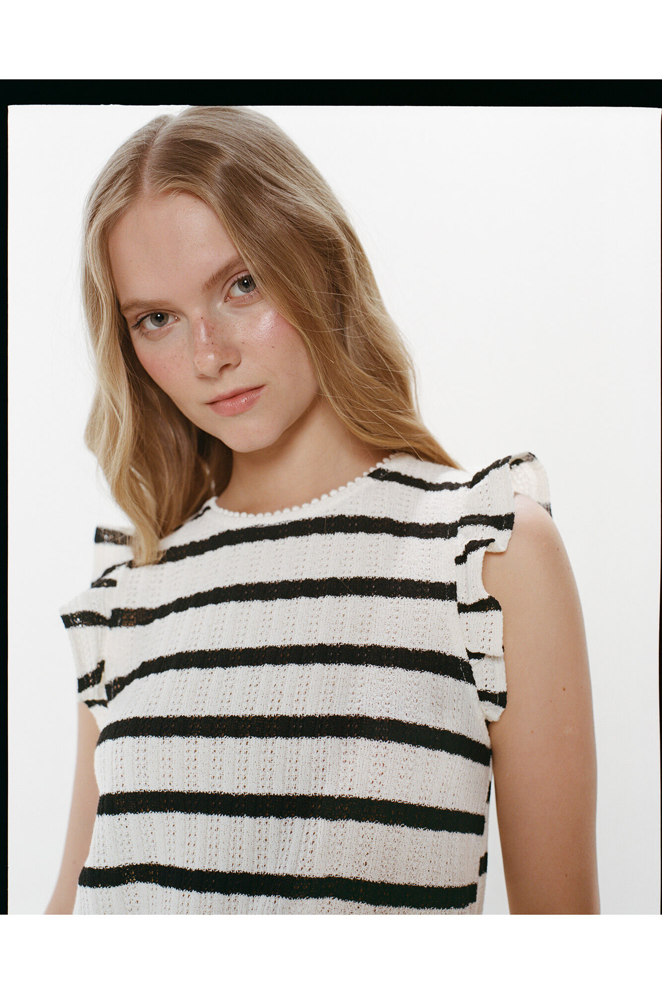 Springfield Top rayas marineras volantes