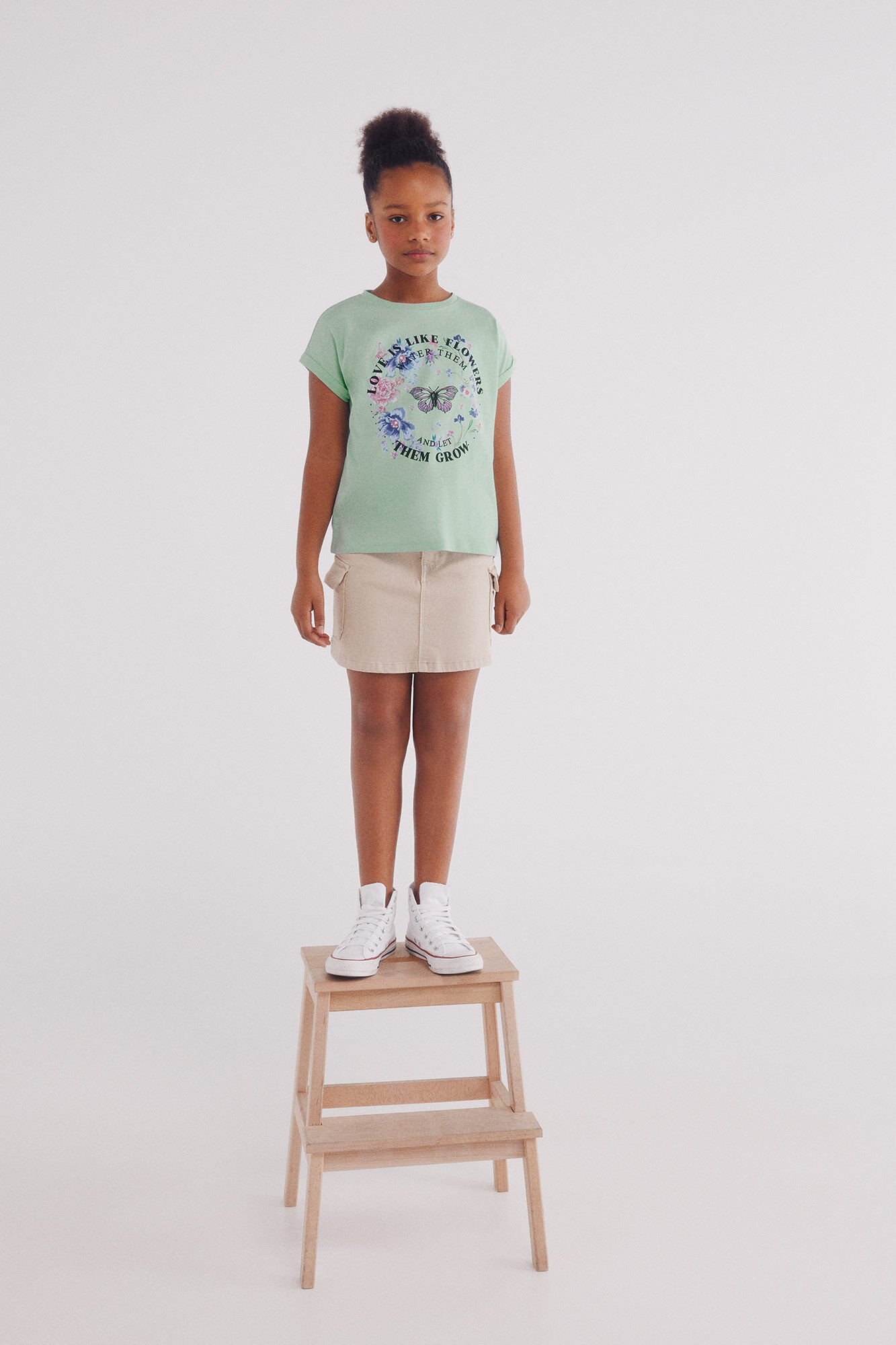 Springfield Kids Playera mariposa ni&ntilde;a verde