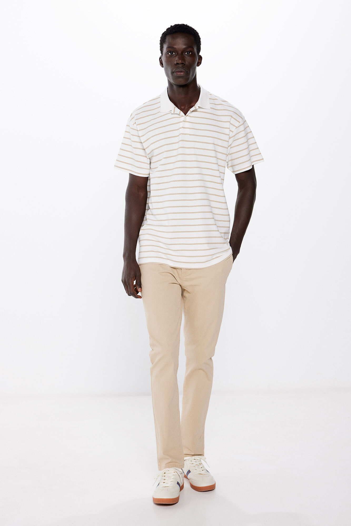 Springfield Polo rayas beige