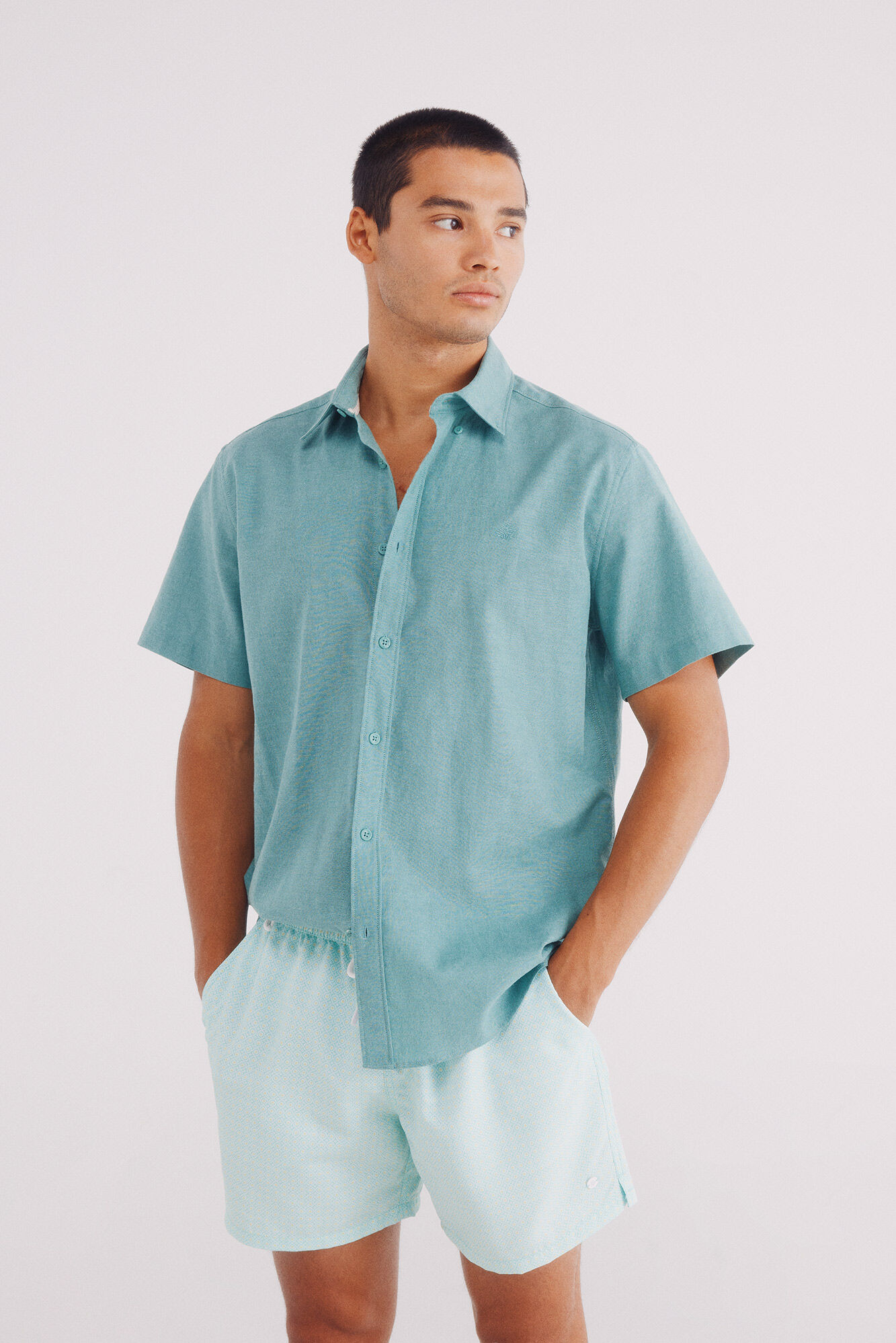 Springfield Ba&ntilde;ador estampado verde