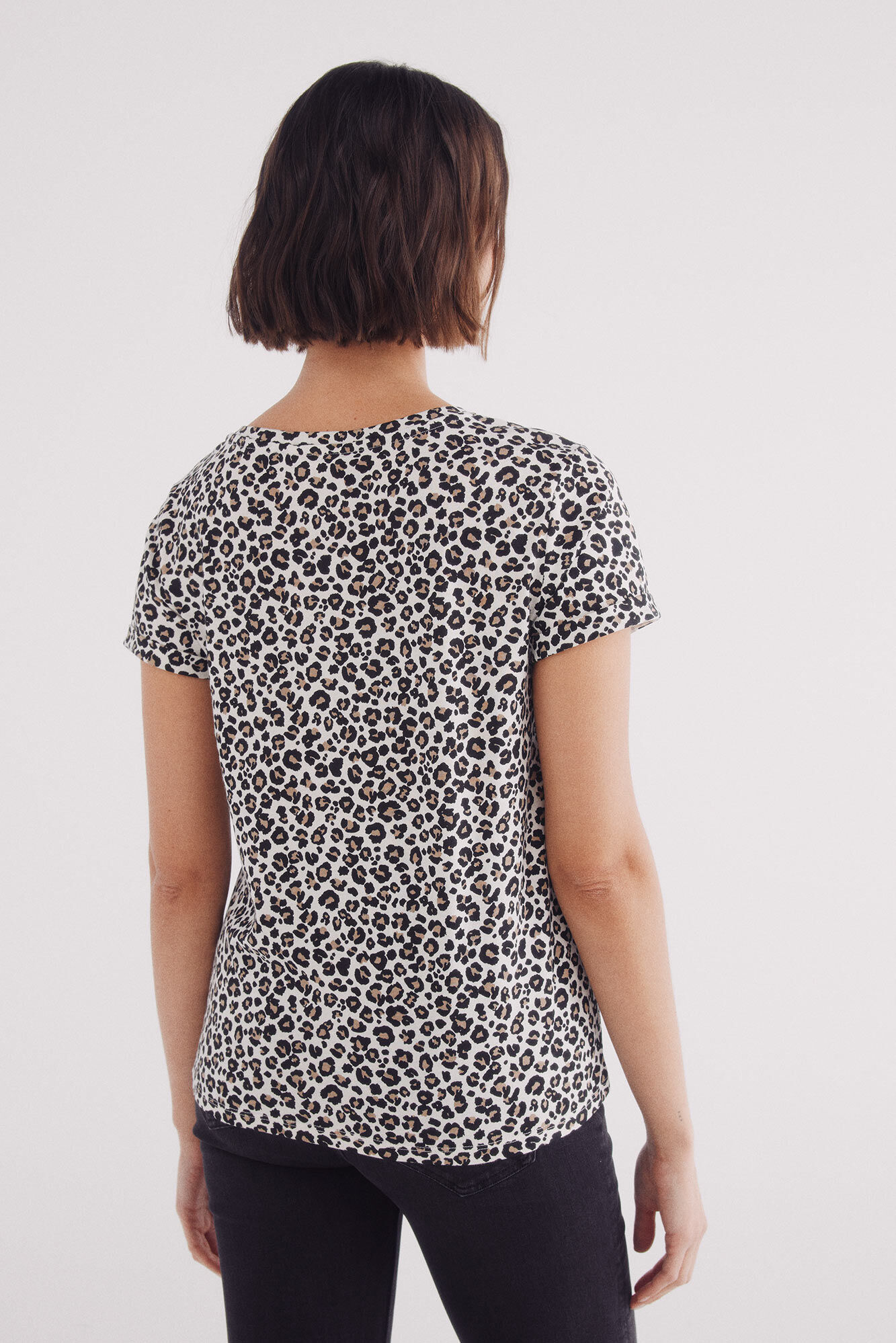 Springfield Playera estampado animal blanco