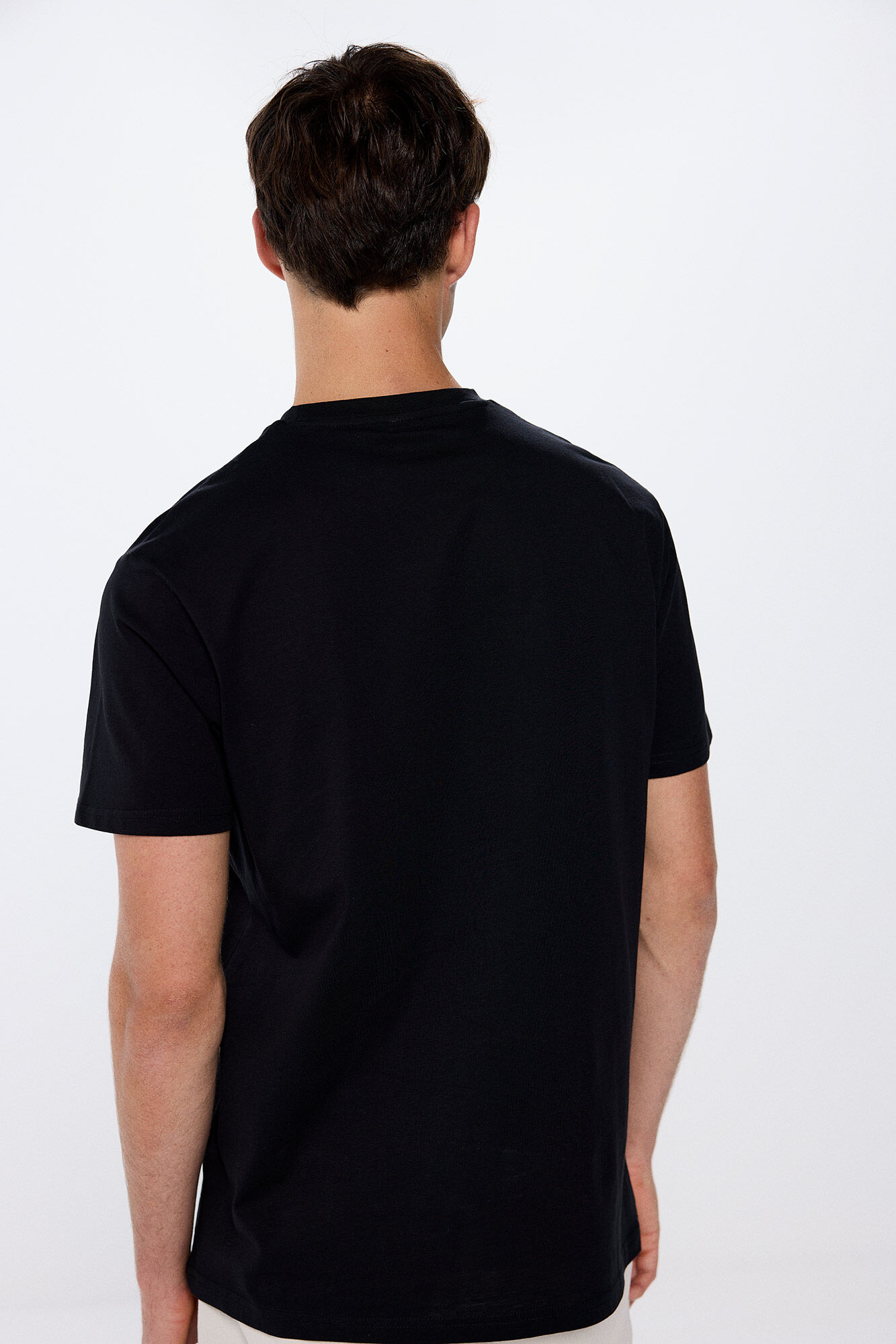 Springfield Playera b&aacute;sica cuello redondo negro