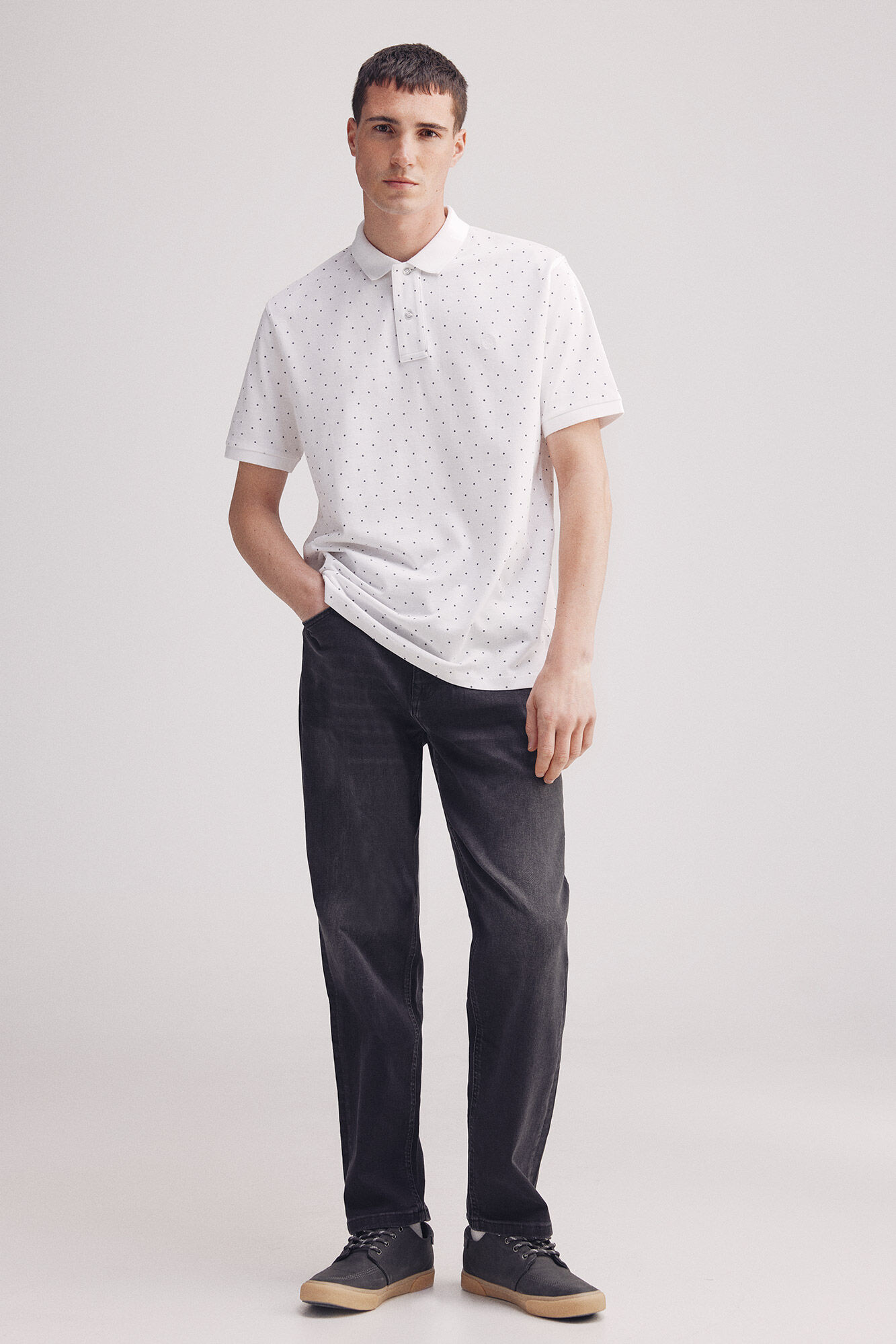 Springfield Polo piqu&eacute; estampado all over regular fit natural