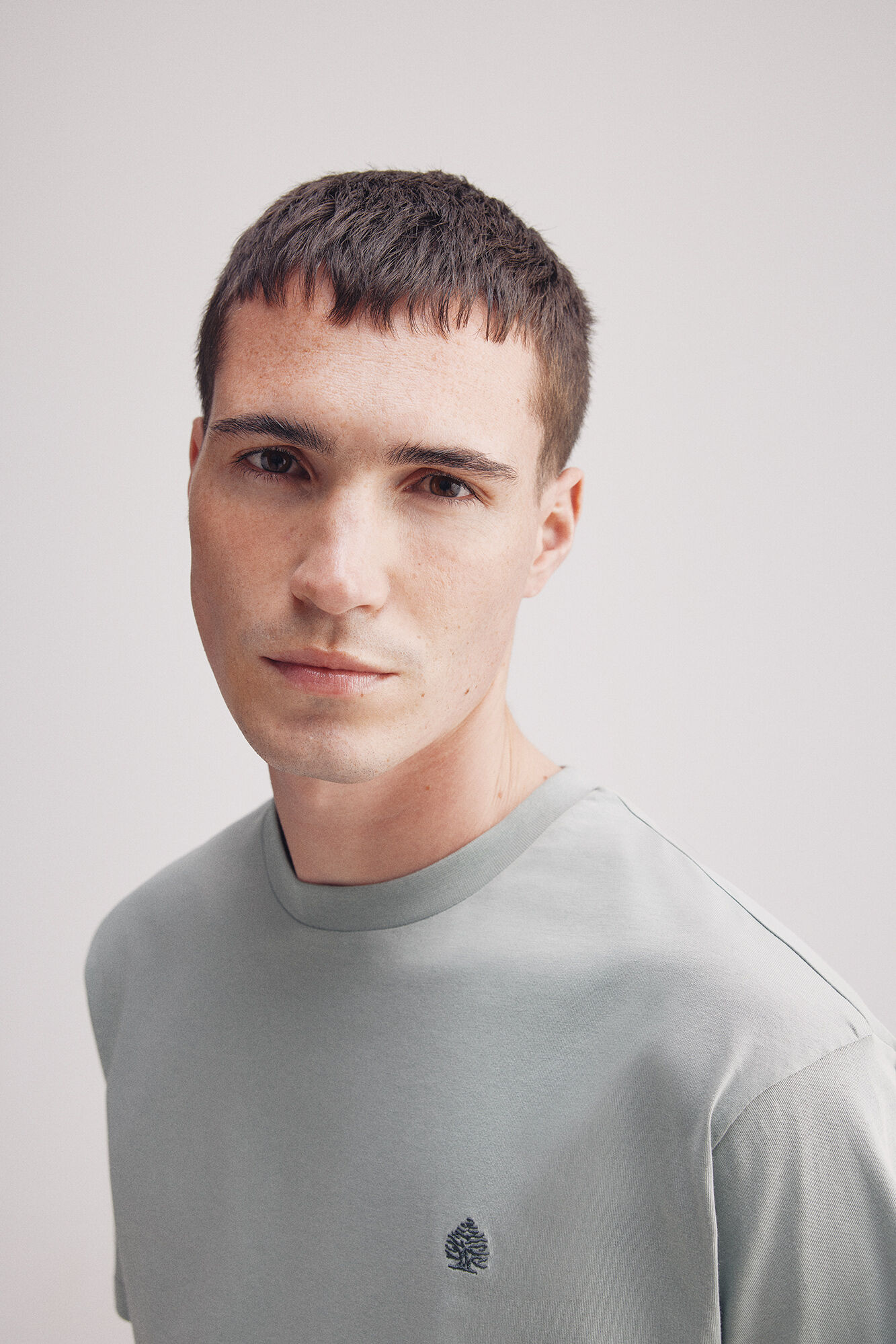 Springfield Playera b&aacute;sica cuello redondo caza oscuro
