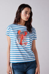 Springfield Playera Gr&aacute;fica Manga Vuelta Bot&oacute;n beige