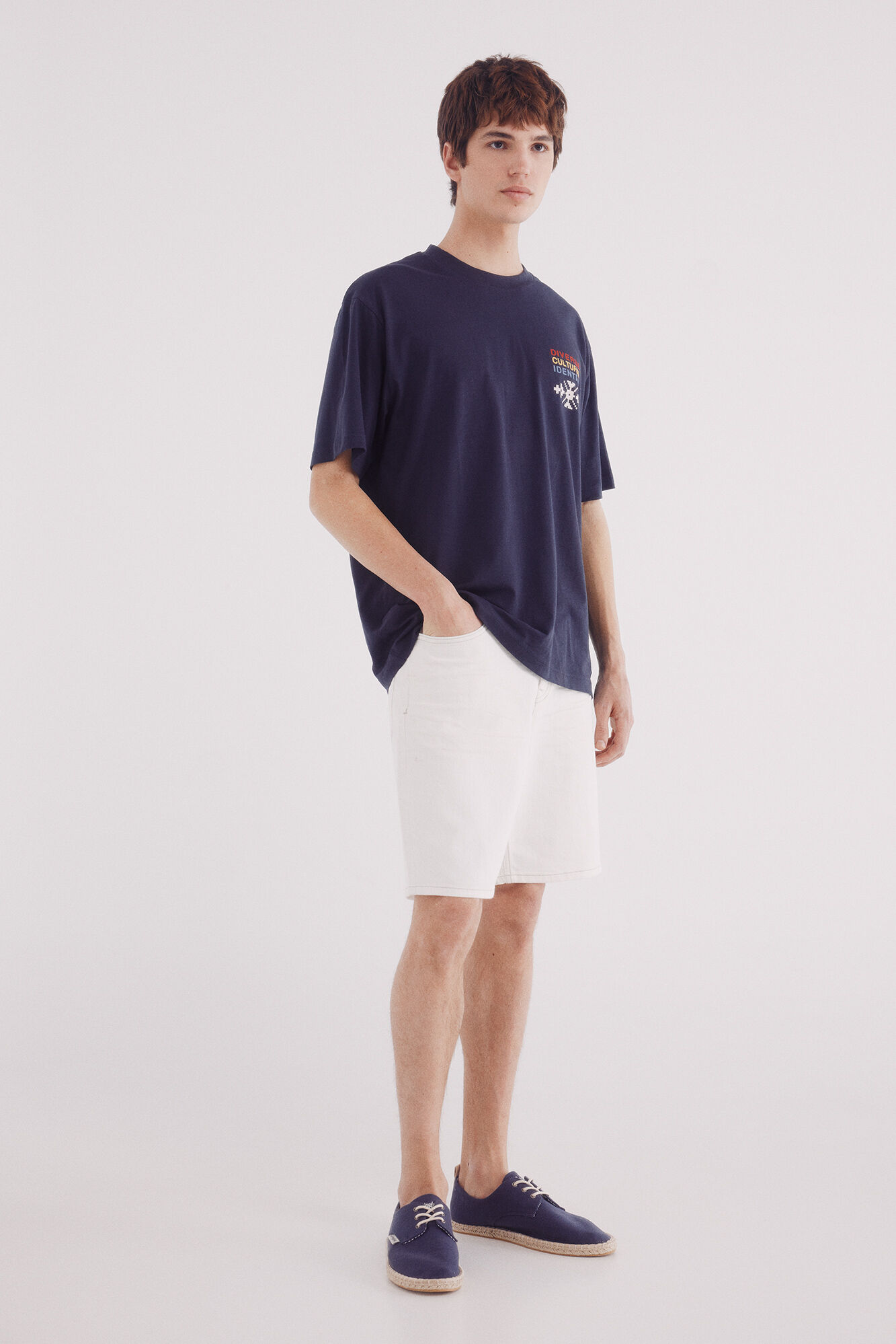 Springfield Camiseta estampado &eacute;tnico azul