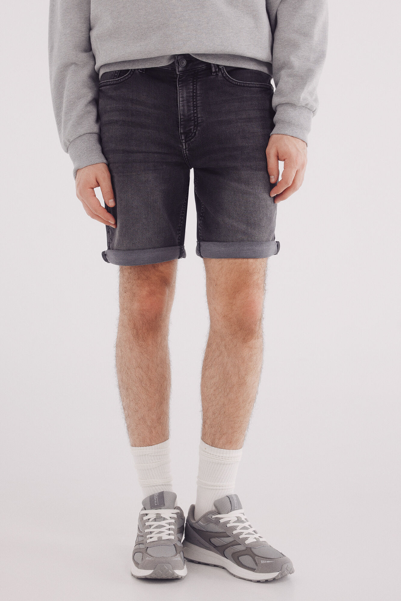 Springfield Bermudas denim en knit denim negro lavado