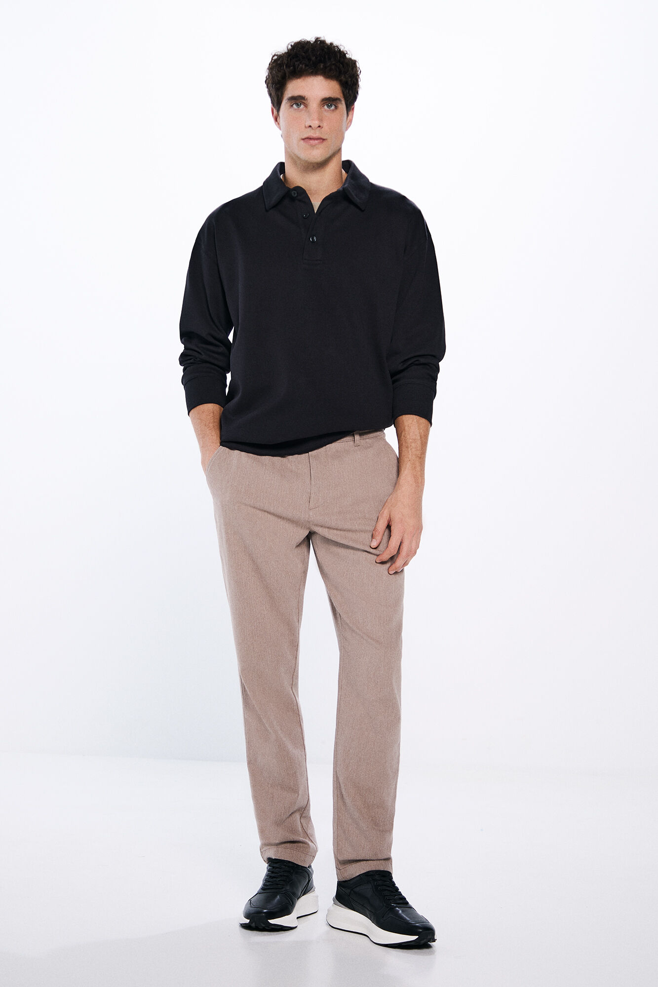 Springfield Sudadera polo interlock negro