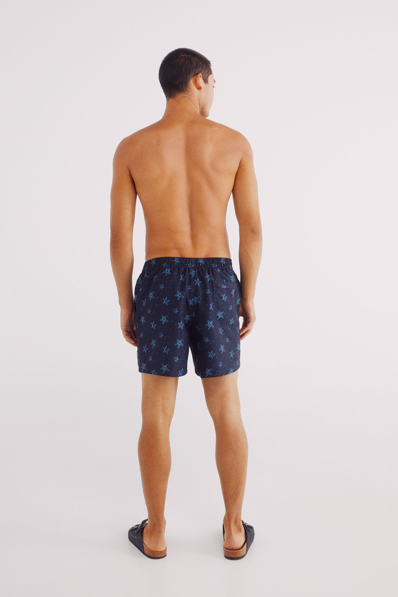 Springfield Ba&ntilde;ador estampado estrellas azul