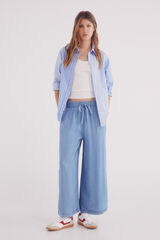 Springfield Pantal&oacute;n culotte tencel azul