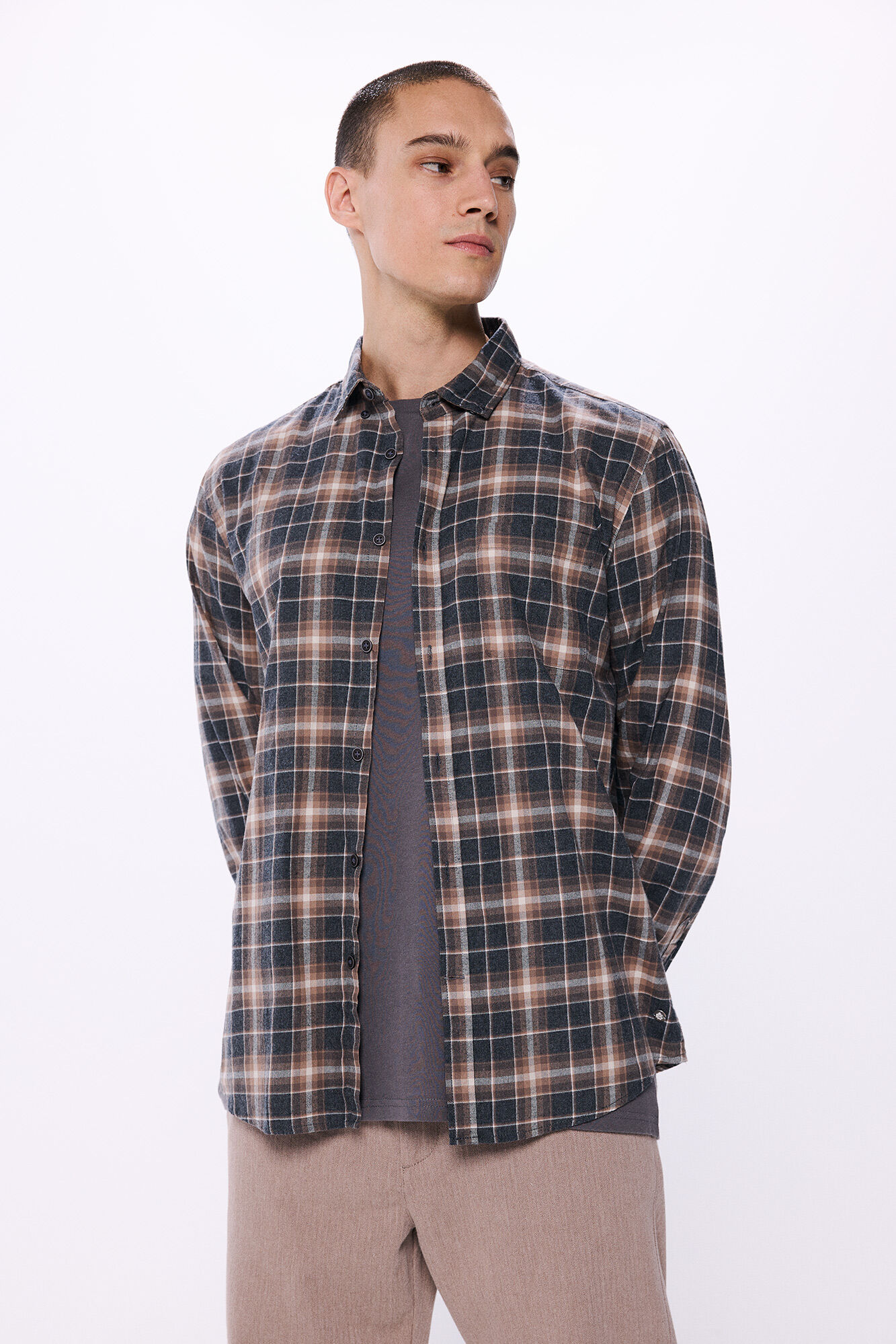 Springfield Camisa cuadros melange