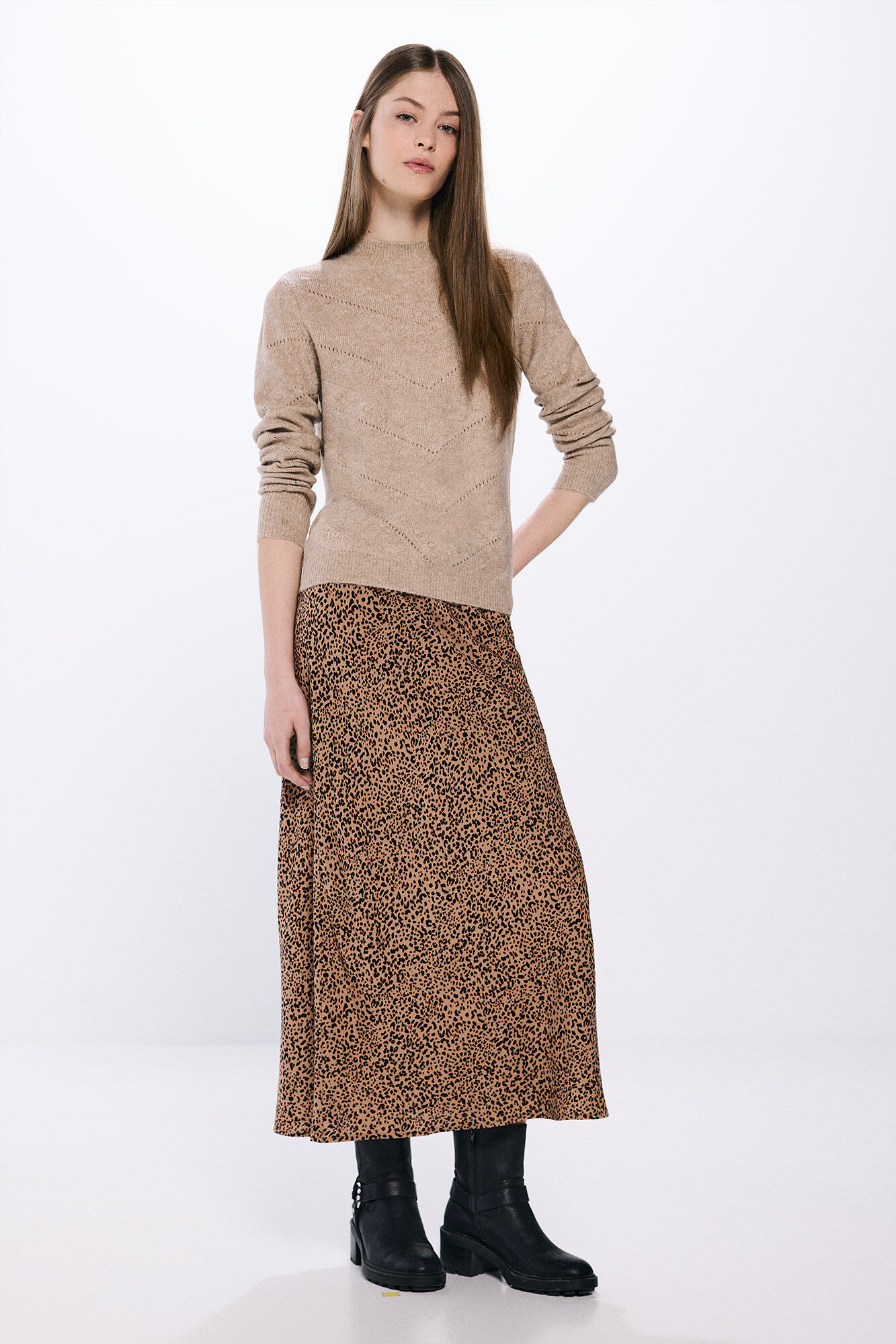 Springfield Su&eacute;ter estructura chevron beige