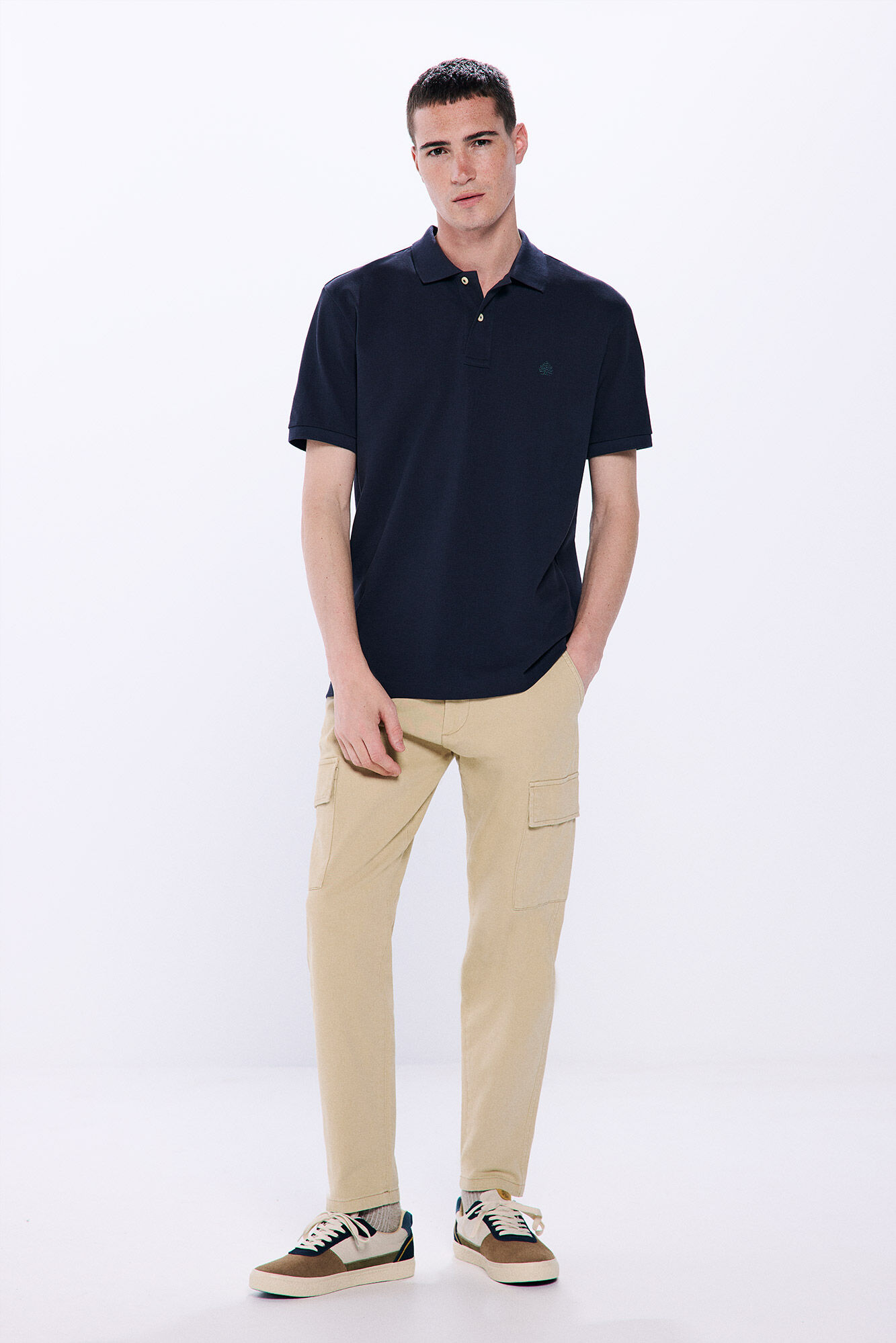 Springfield Polo piqu&eacute; basico regular fit azul
