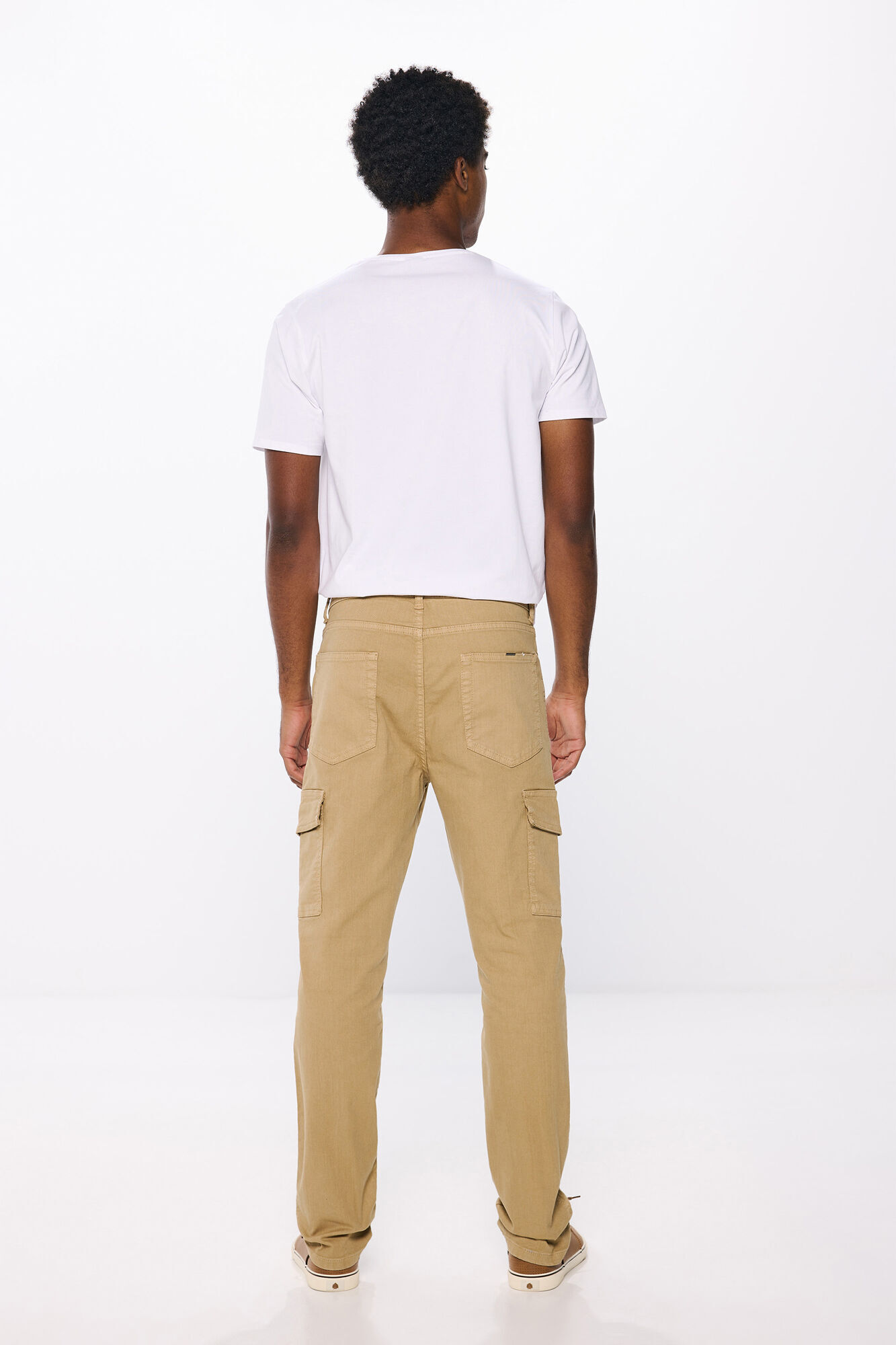 Springfield Pantal&oacute;n cargo lavado slim fit beige