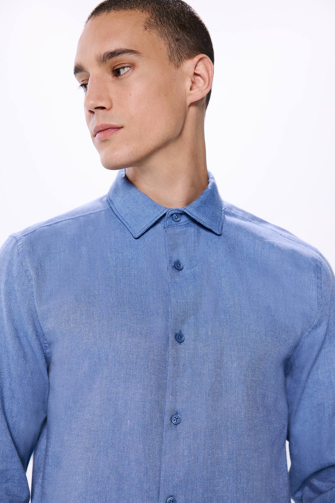 Springfield Camisa estructura afranelada
