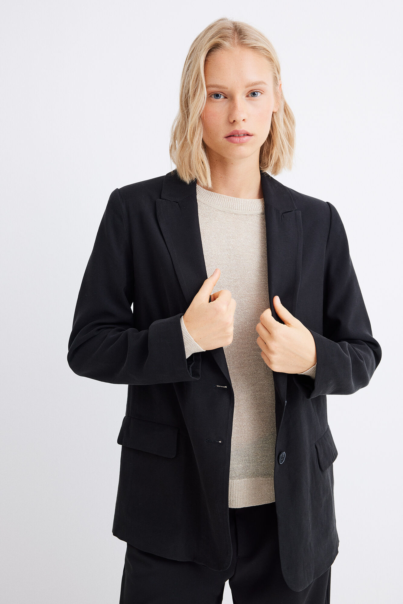 Springfield Blazer fluido negro