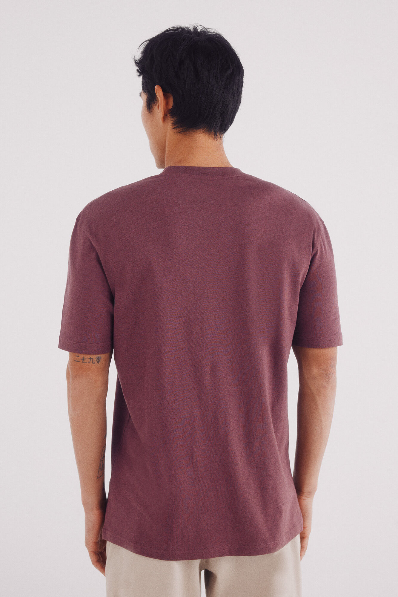 Springfield Playera melange b&aacute;sica p&uacute;rpura