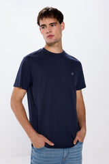 Springfield Playera b&aacute;sica cuello redondo azulado