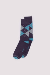 Springfield Calcet&iacute;n jacquard rombos marino