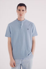 Springfield Polo piqu&eacute; mao regular fit azul mezcla