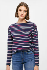Springfield Playera Rayas Botones Hombro marino