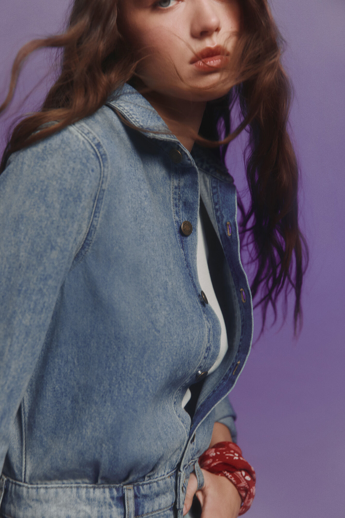 Springfield Jumpsuit denim largo azul