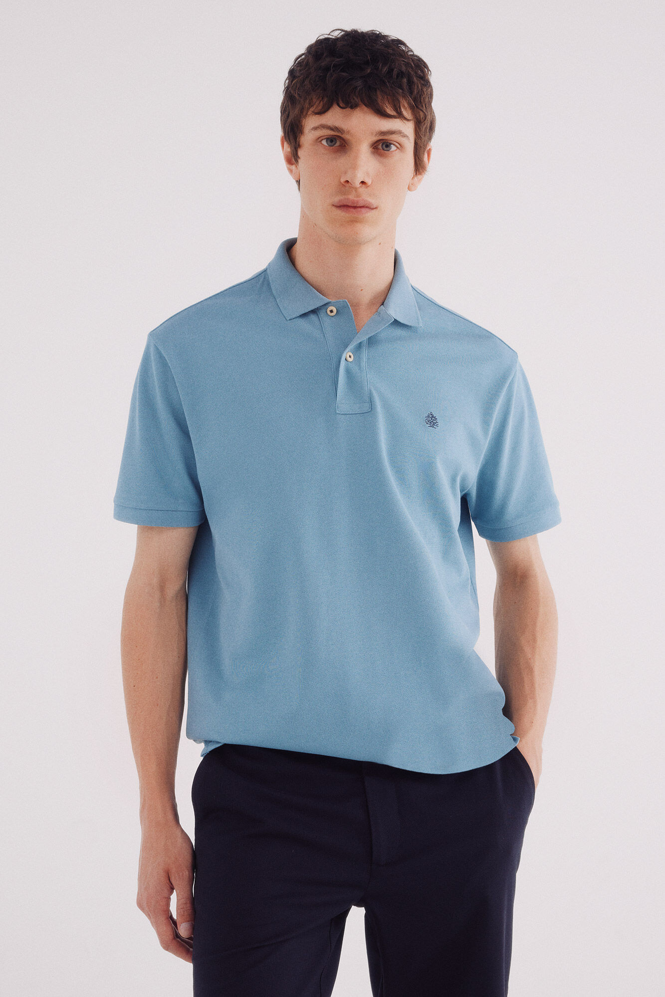 Springfield Polo piqu&eacute; b&aacute;sico regular fit turquesa