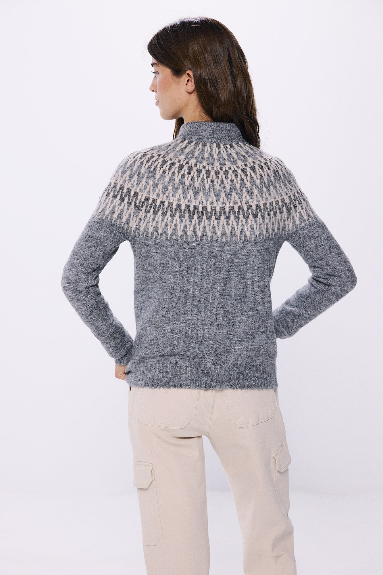 Springfield Su&eacute;ter jacquard lurex tachuelas