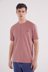 Springfield Playera b&aacute;sica cuello redondo naranja