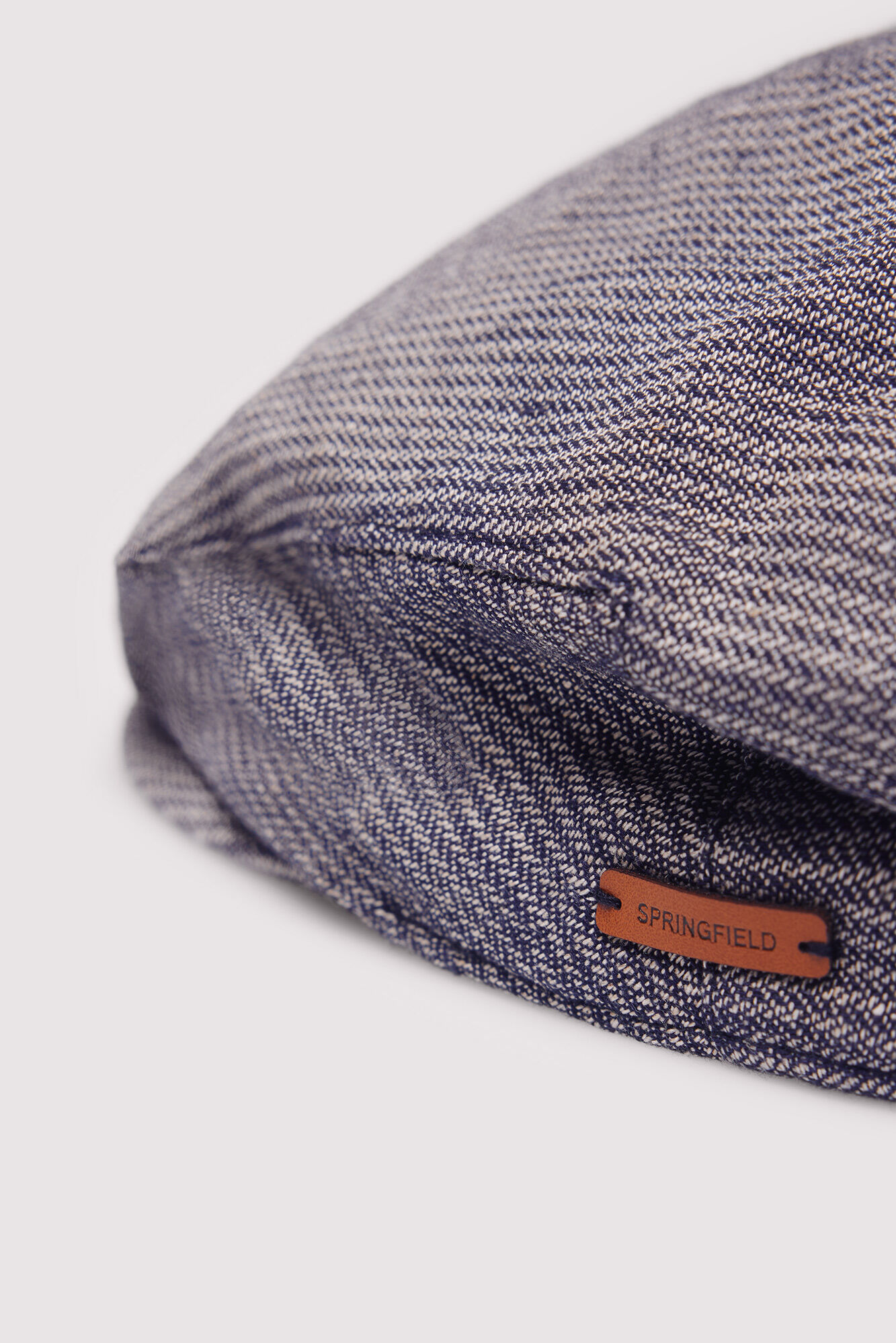 Springfield Gorra plana mezcla lino espiga azul