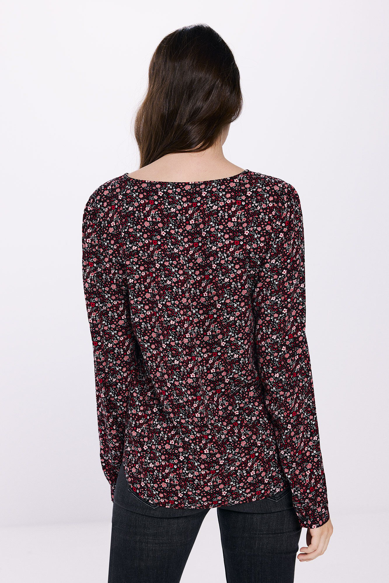 Springfield Blusa fluida lurex rojo
