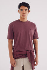 Springfield Playera melange b&aacute;sica p&uacute;rpura