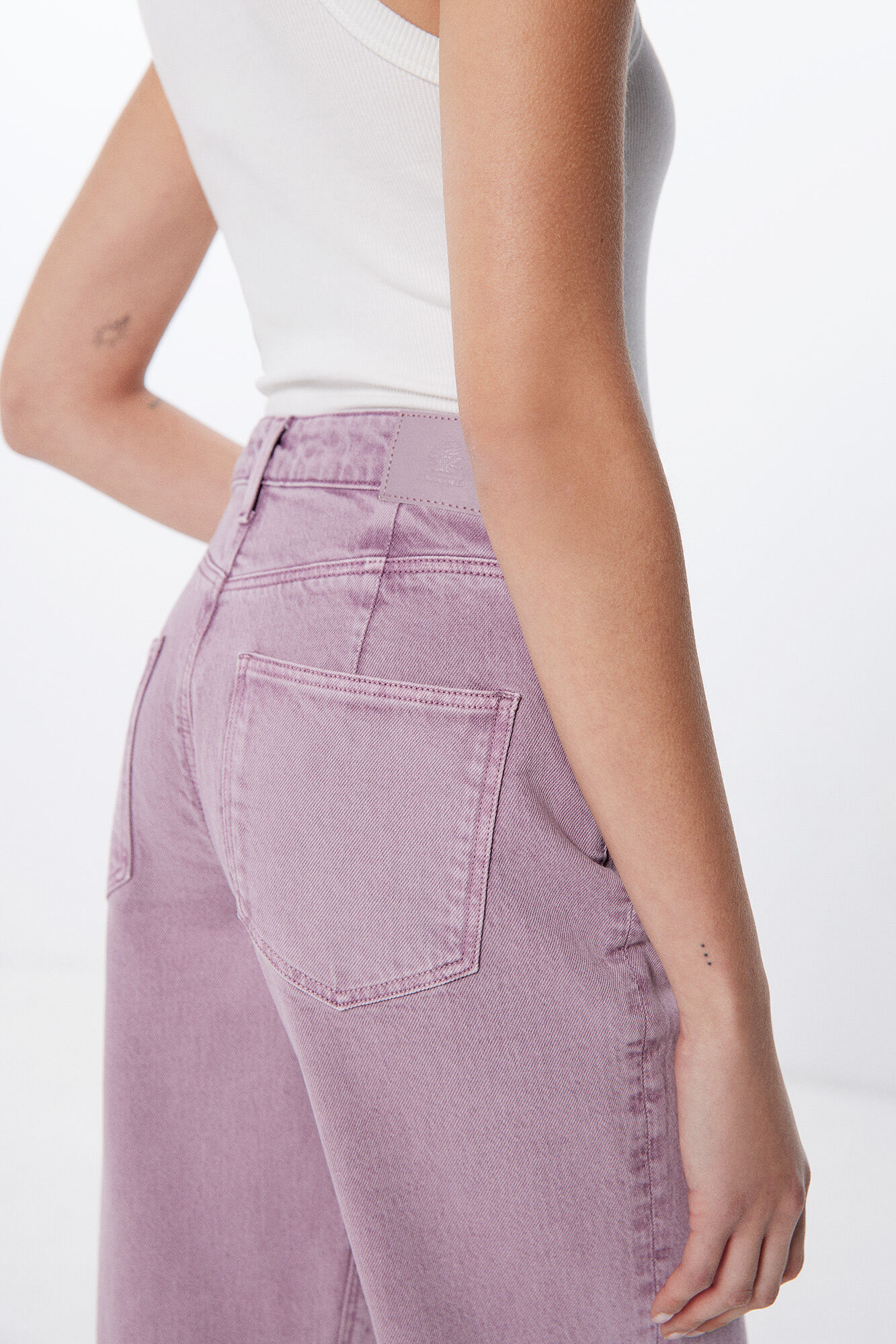 Springfield Jeans straight wide color morado/lila