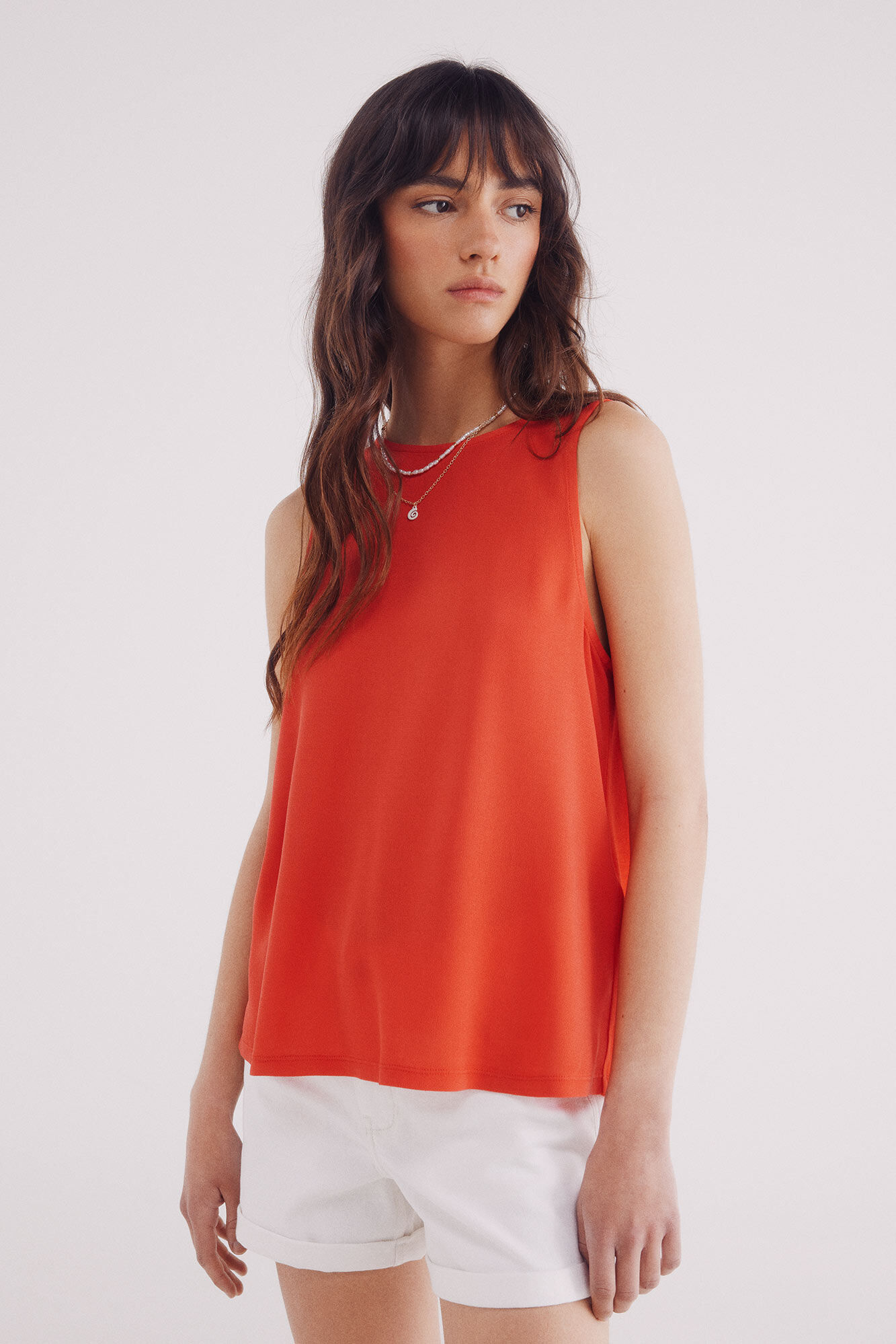 Springfield Playera lisa bimateria rojo